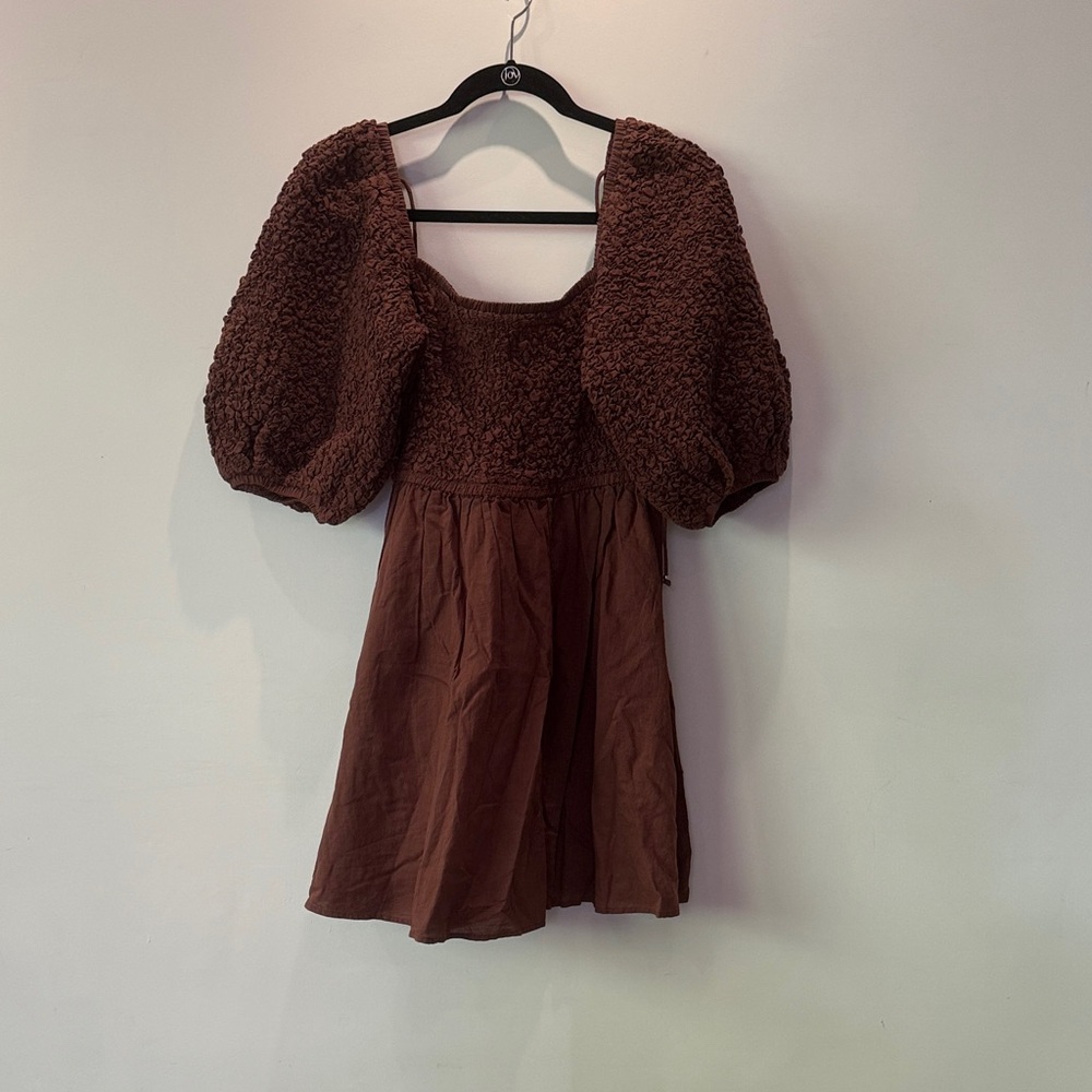 Elegant Brown Mini Dress